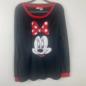 Disney sleep top mini mouse on front size L long sleeves